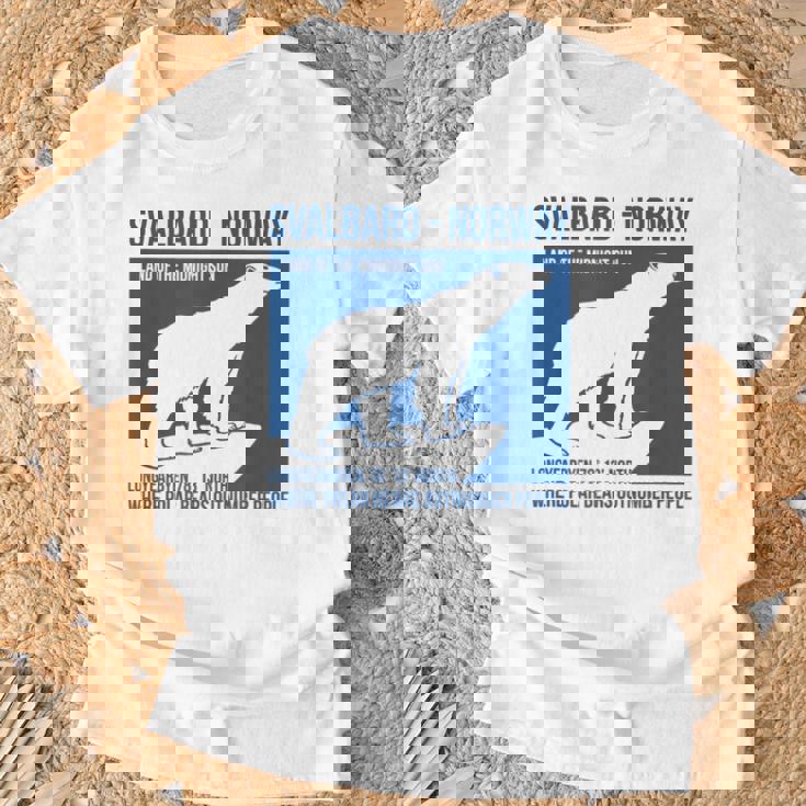 Svalbard ノルウェー ポーラーベア ロングイヤービーン スピッツベルゲン オーロラ Tシャツ 高齢者への贈り物