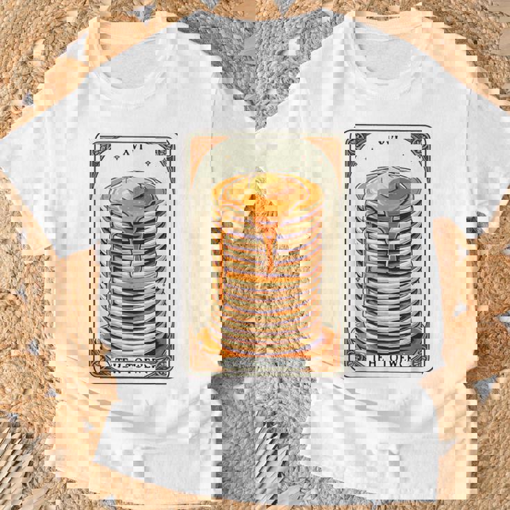 The Tower タロットカード パンケーキタワー 面白いパンケーキ Tシャツ 高齢者への贈り物