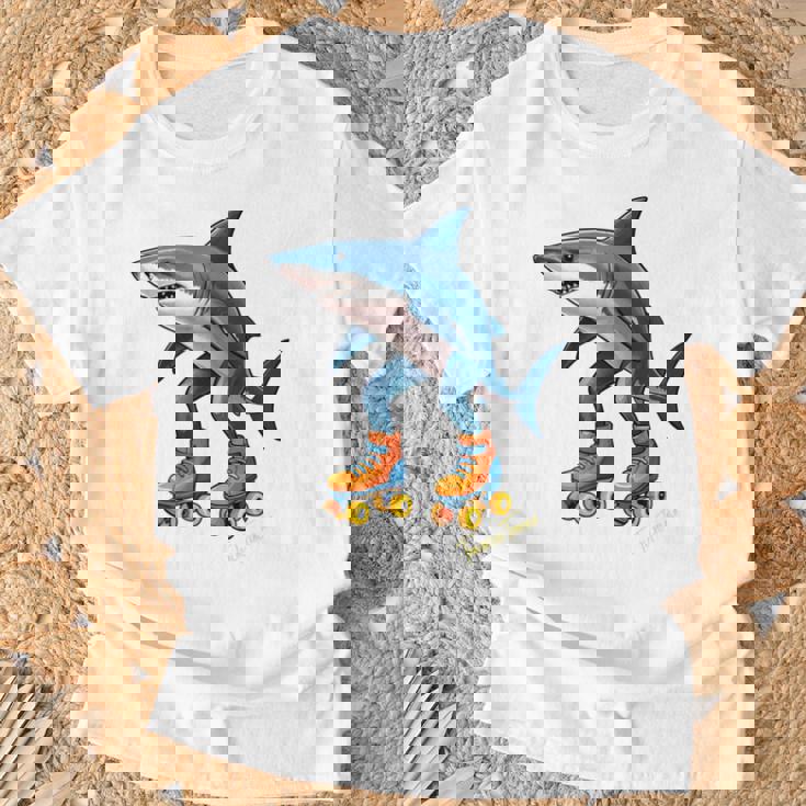 Tralalero Tralala ブレイン レッド ファニー サメ ミーム 長袖tシャツ Tシャツ 高齢者への贈り物