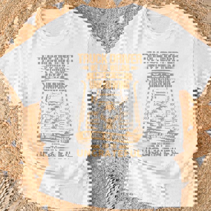 Truck Drivers Fun Truckers トラッキング スカル バックサイド 長袖tシャツ Tシャツ 高齢者への贈り物