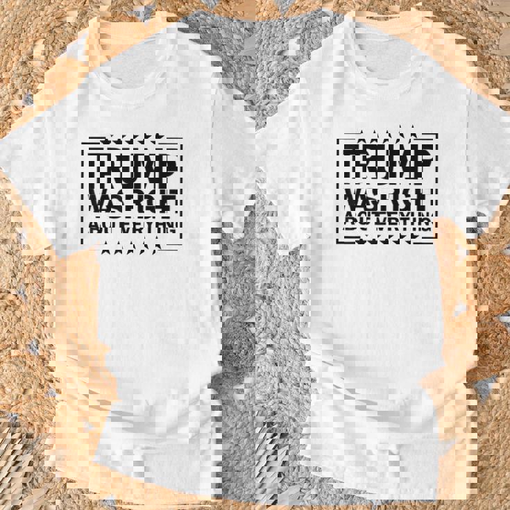 Trump Was Right About Everything Trump President 2024 Tシャツ 高齢者への贈り物