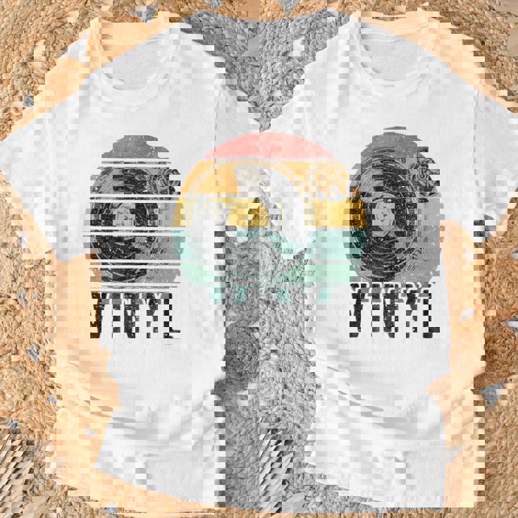 Vinyl Turntable Records Music Lp Djintageun レコードプレーヤー Tシャツ 高齢者への贈り物