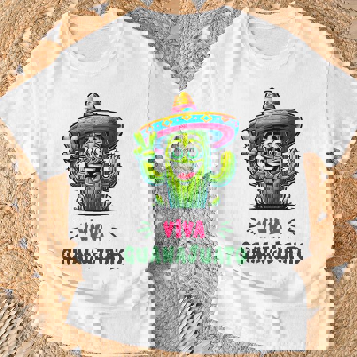 Viva Guanajuato Mexico Cactus ビバ・グアナファト・メキシコ サボテン・ソンブレロ Tシャツ 高齢者への贈り物