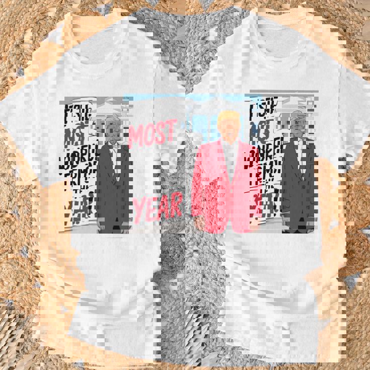 「今年一番素晴らしい言葉だ」トランプクリスマス 長袖tシャツ Tシャツ 高齢者への贈り物