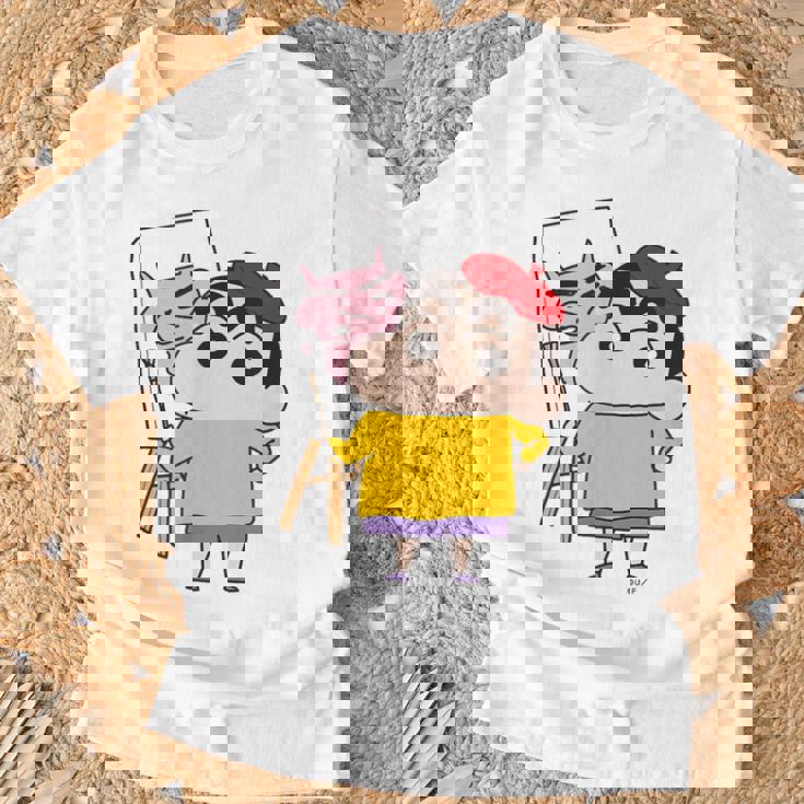 【まんが】クレヨンしんちゃん お絵描きしんちゃん Tシャツ 高齢者への贈り物