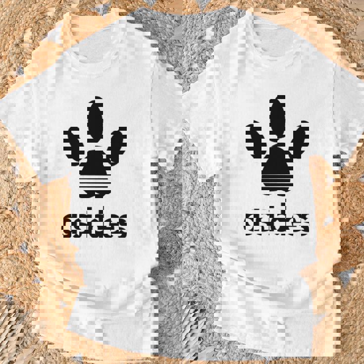 【バックプリント・背中側】Asides アシデス 足です。肉球です。【変なtシャツ屋】スポーツ ブランド パロディ 面白 長袖tシャツ Tシャツ 高齢者への贈り物