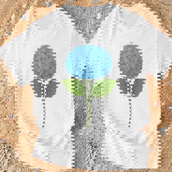 【花の花】あじさい美、花好き、自然 Tシャツ 高齢者への贈り物