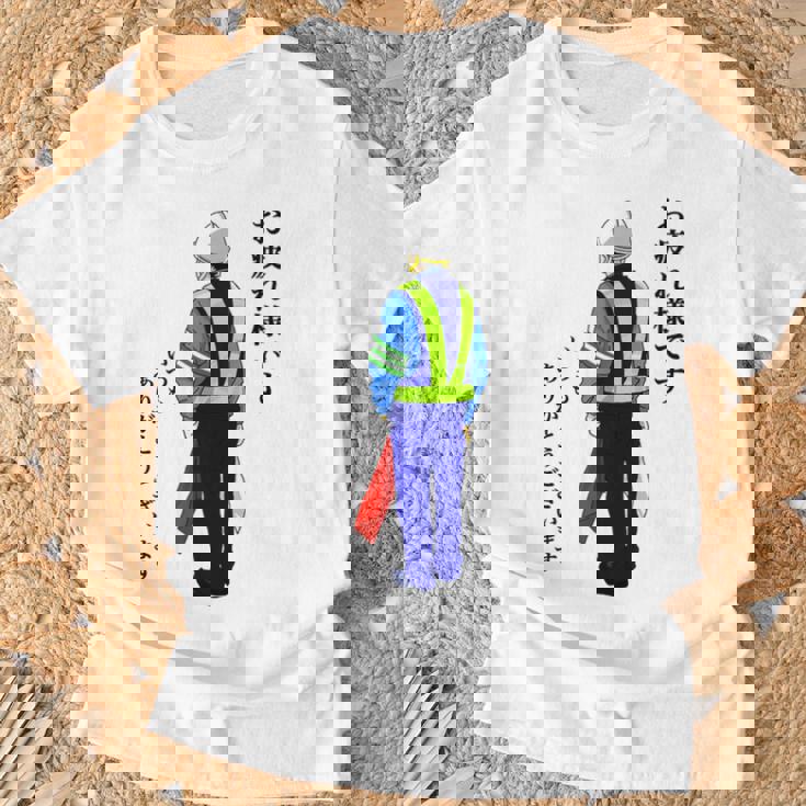 【誘導してる人】感謝を伝えるプレゼント Tシャツ 高齢者への贈り物