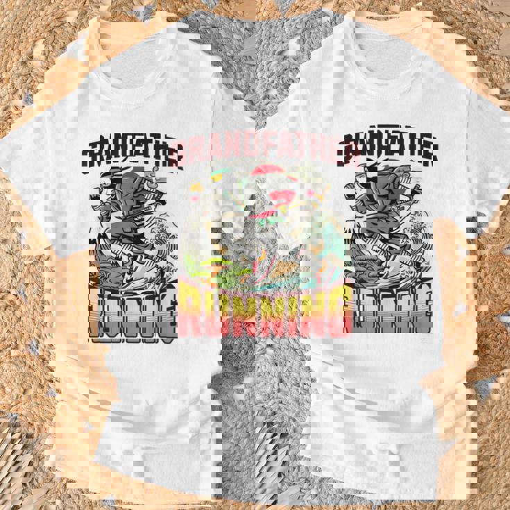 おじいちゃん ランニング ニンジャ メンズ おもしろ Tシャツ 高齢者への贈り物