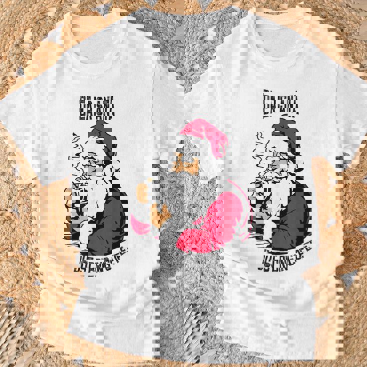 おもしろい親愛なるサンタさん、コーヒーを持ってきてクリスマスクリスマス Tシャツ 高齢者への贈り物