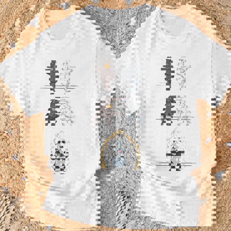 おもしろパンダ パンダ フュージョン ギフト シャツ かわいい シロクマ Tシャツ 高齢者への贈り物