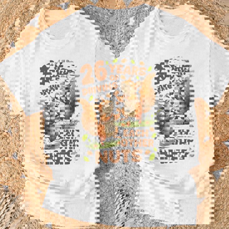 お互いの運転26年 ナッツ26周年 結婚26周年 Tシャツ 高齢者への贈り物