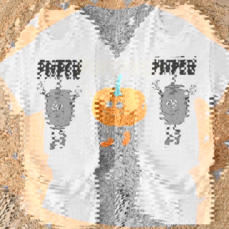 かぼちゃ Pumpkin キャラクター 顔 イラスト かわいい おもしろ シンプル ゆるい 野菜 ゆるキャラ Tシャツ 高齢者への贈り物