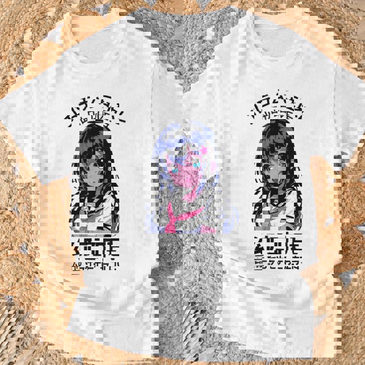 かわいい 和 かわいい アニメ 女の子 イラスト グラフィック デザイン Tシャツ 高齢者への贈り物