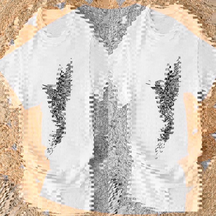 かわいいマンダラ ハチドリ レディース メンズ シャツ Tシャツ 高齢者への贈り物