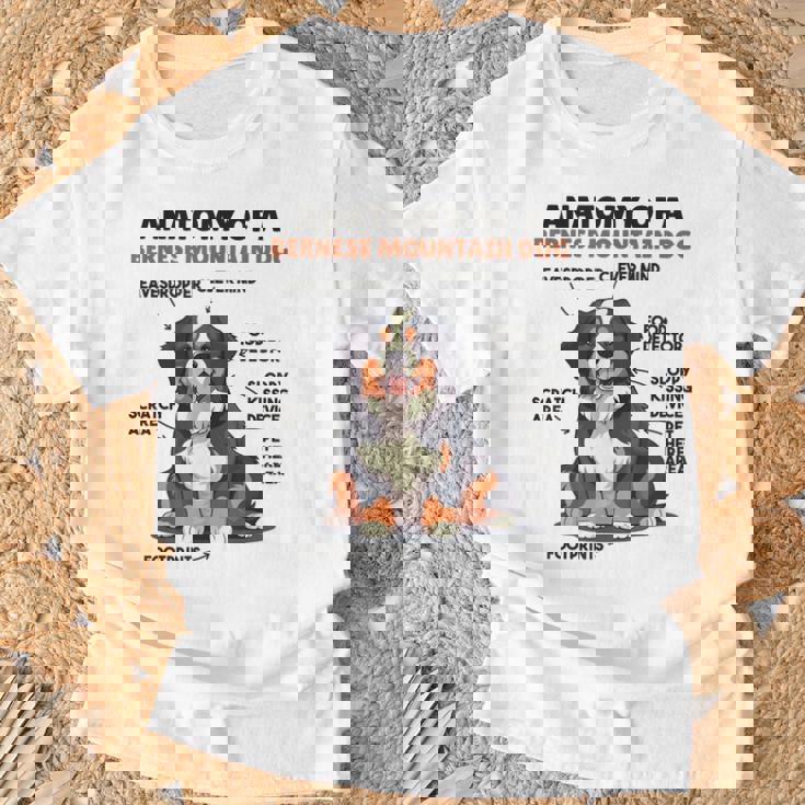 かわいい犬の説明 バーニーズ・マウンテン・ドッグの解剖学 Tシャツ 高齢者への贈り物
