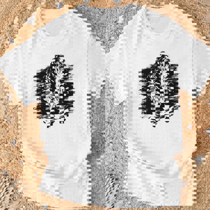 くま スケートボーダー スケートボード スケートボーダー スケートボード Tシャツ 高齢者への贈り物