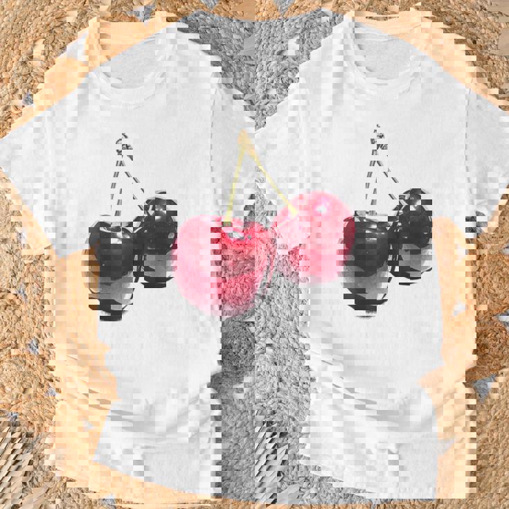 さくらんぼ フルーツ モチーフ イラスト さくらんぼ Tシャツ 高齢者への贈り物