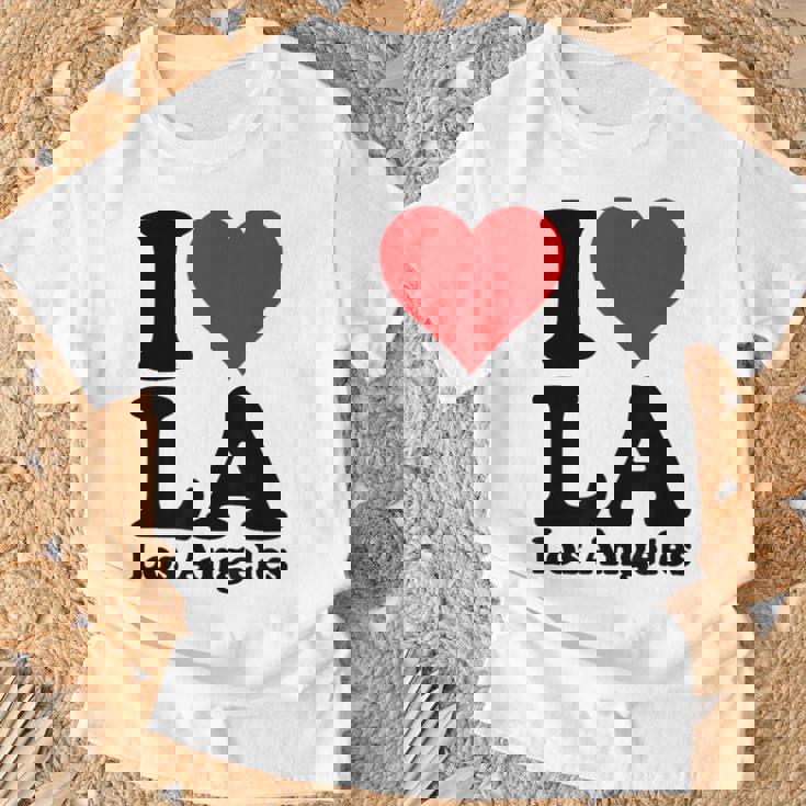 アイラブハートラロサンゼルスカリフォルニア Tシャツ 高齢者への贈り物