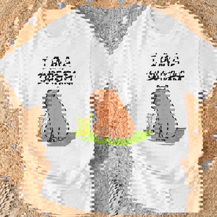 アイ・アム・ア・カイピバラ～カイピリーニャ・カクテル好きのカピバラ～ Tシャツ 高齢者への贈り物