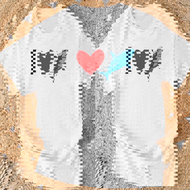 アイ・ラブ・シャークス Tシャツ 高齢者への贈り物