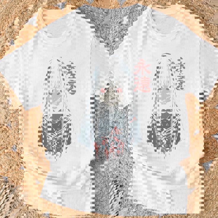 アニメ ホラーガール 美的 ソフト グランジ ワイフ 日本人 女の子 長袖tシャツ Tシャツ 高齢者への贈り物