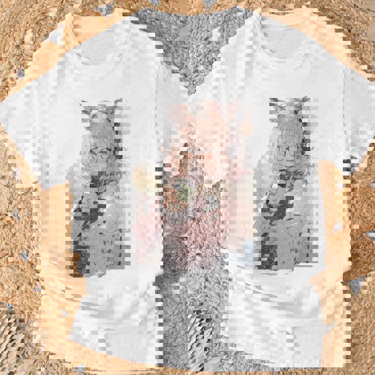 アニメ ワイフ かわいい アニメ 漫画 猫 女の子 甘い レトロ 日本 Tシャツ 高齢者への贈り物