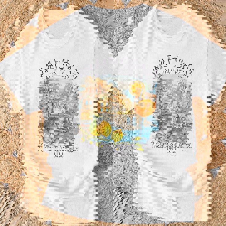 アマルフィ 海岸 イタリア 旅行 旅行 バケーション 地中海 Tシャツ 高齢者への贈り物