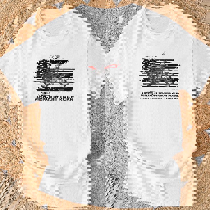 アメリカンダートトラッカー フラットトラックレーサー ダートトラック メンズ ボーイズ Tシャツ 高齢者への贈り物