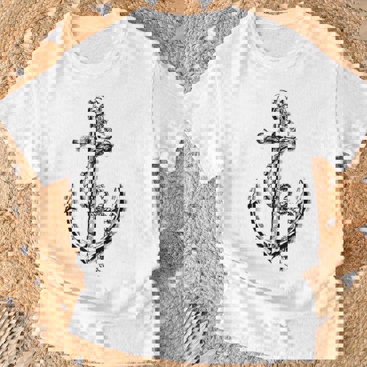 アンカー モチーフ アンカー 船 錨 海 錨 Tシャツ 高齢者への贈り物