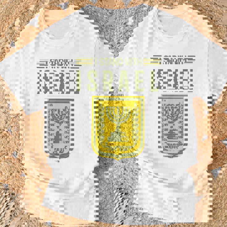 イスラエルシャツ サポート イスラエルスタンド イスラエル国旗付き Tシャツ 高齢者への贈り物