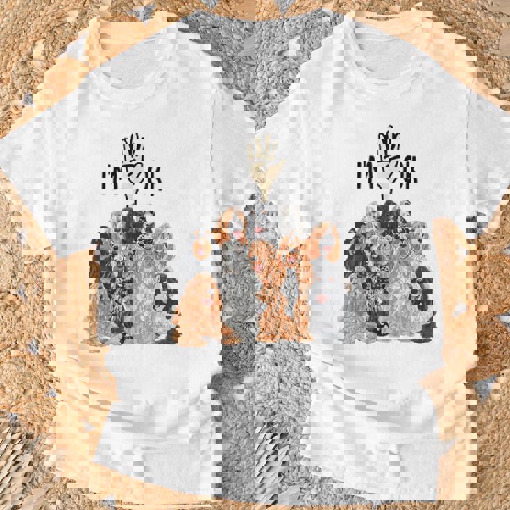 イングリッシュコッカースパニエルがいっぱい Tシャツ 高齢者への贈り物