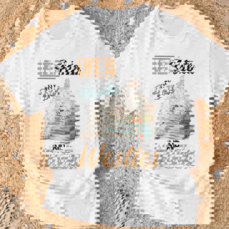 ウェスト・ハイランド・ホワイト・テリア・ウェスティ・ドッグブリード・ライフ・イズ・ベター Tシャツ 高齢者への贈り物