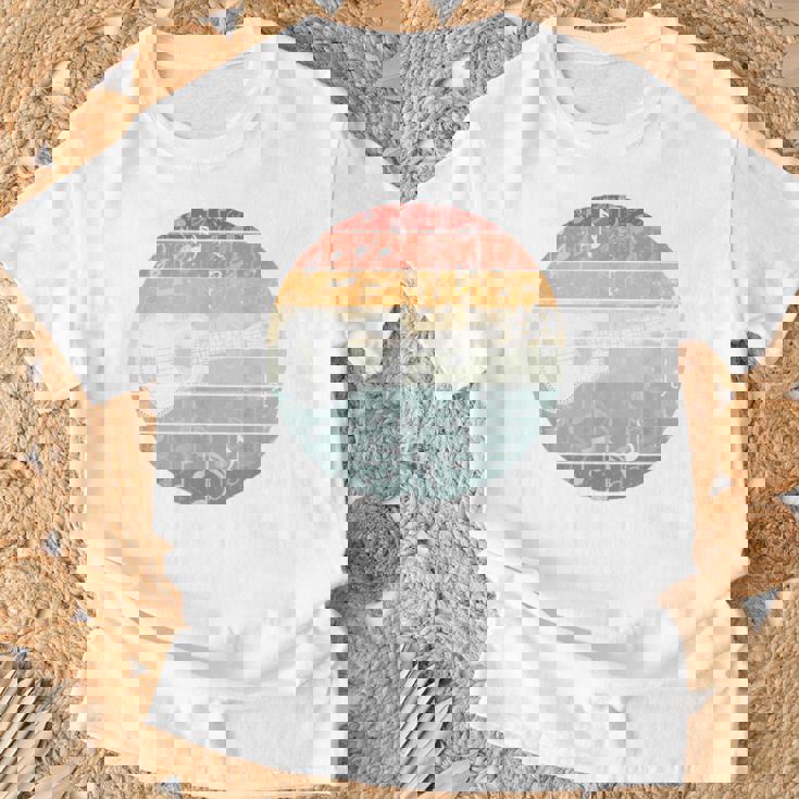 ウクレレ奏者 レトロ ウクレレ奏者 面白いウクレレ音楽 Tシャツ 高齢者への贈り物