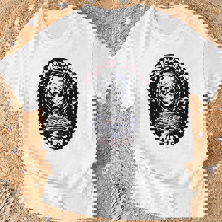 エイリアンピザオファー 宇宙の地殻が待っている 長袖tシャツ Tシャツ 高齢者への贈り物