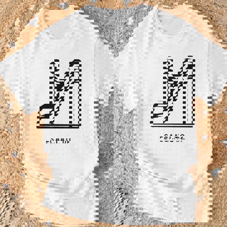 エスカレーター Tシャツ 高齢者への贈り物