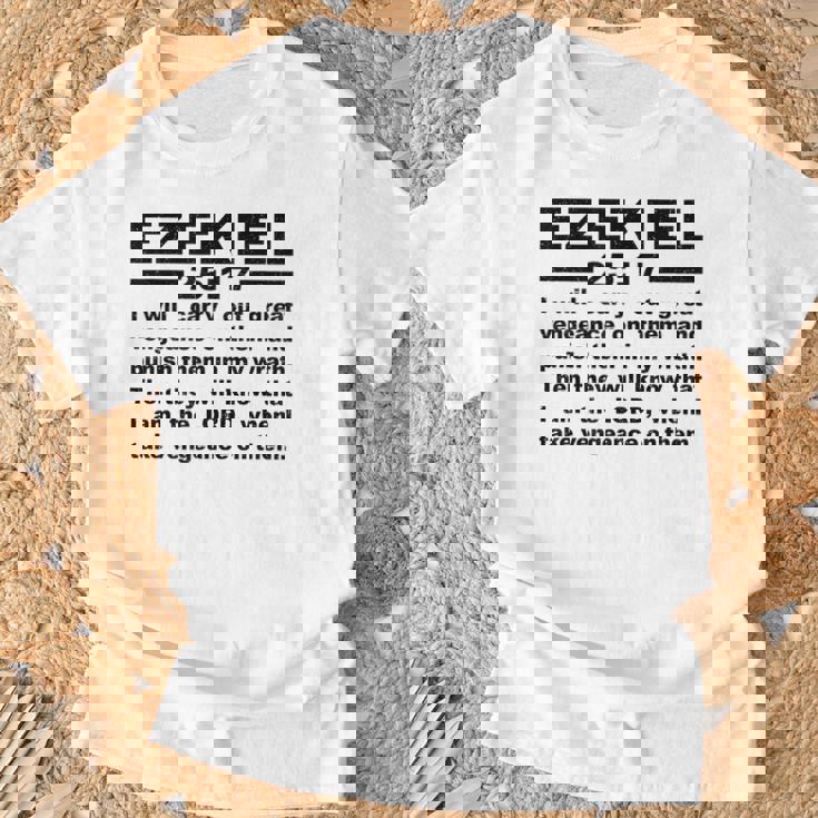 エゼキエル書第25章17節 Tシャツ 高齢者への贈り物