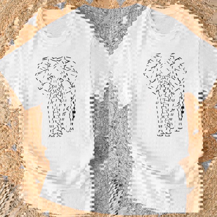 エレファントtシャツ、幾何学象クッション象 Tシャツ 高齢者への贈り物