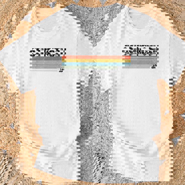 オシュコシュ、ウィスコンシン州エリアコード 920 レトロヴィンテージスタイルtシャツ Tシャツ 高齢者への贈り物