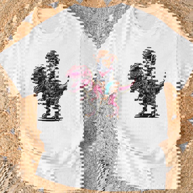 カウボーイ フレンチブルドッグ ライディング A ティラックス かわいいフレンチー Tシャツ 高齢者への贈り物