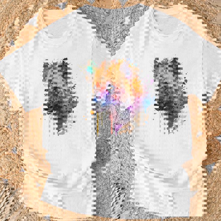 カラフルなハイエナプレデター 水彩画携帯電話ケース Tシャツ 高齢者への贈り物