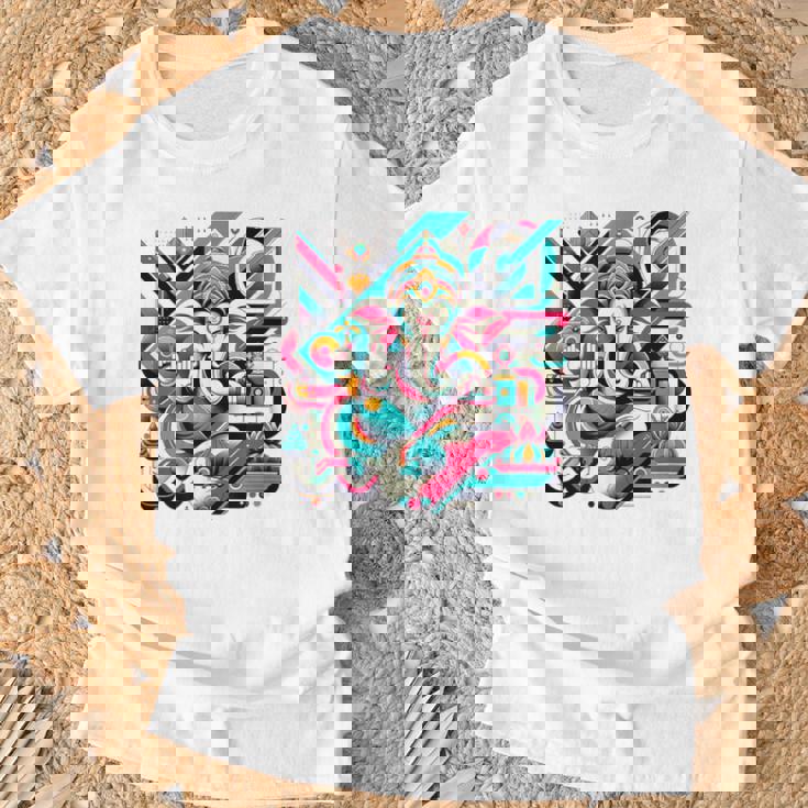 ガネーシャモダンポップ Tシャツ 高齢者への贈り物