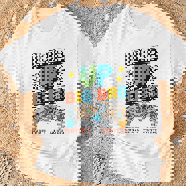 キッズ Leveled Up Big Bro 2025 ビッグブラザー幼児に昇格 Tシャツ 高齢者への贈り物