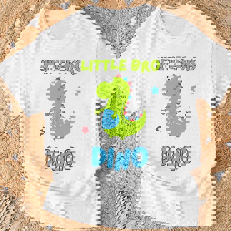 キッズ マッチング Little Bro Dino & Big Bro Dino Tシャツ 高齢者への贈り物