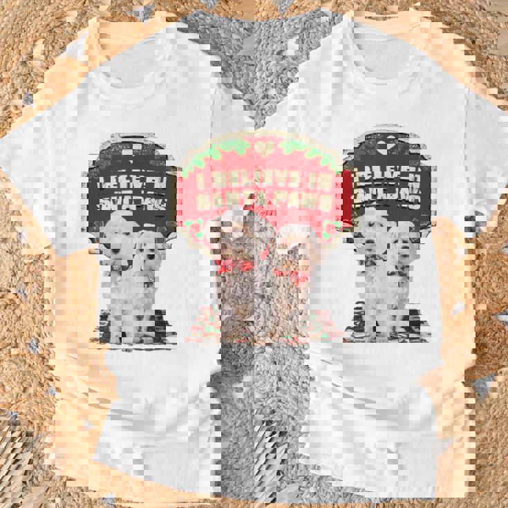 クリスマス デコレーション 犬 マルチーズ Tシャツ 高齢者への贈り物