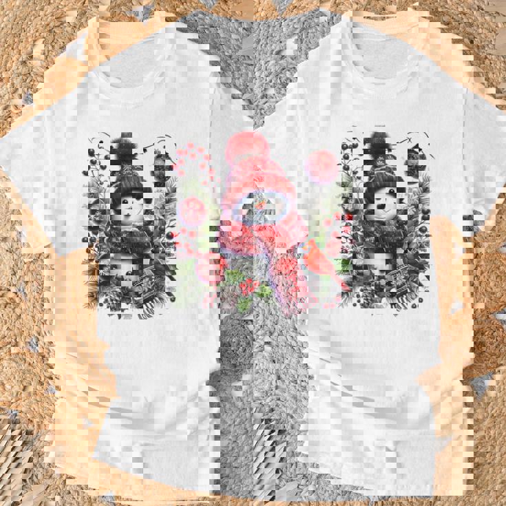 クリスマスの雪だるま Tシャツ 高齢者への贈り物