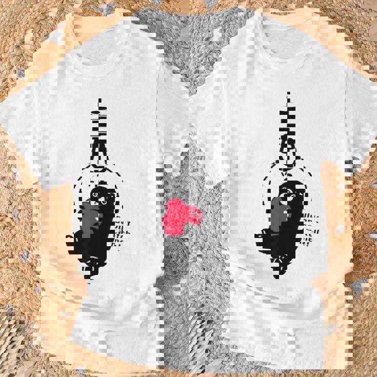 クレーンゲーム アーム Ufoキャッチャー 熊 ぬいぐるみ シルエット イラスト おもしろ Don't Catch Me Tシャツ 高齢者への贈り物