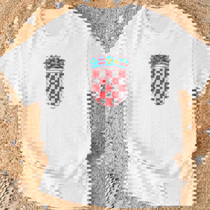 クロアチア ヴィンテージ クロアチア国旗tシャツ Tシャツ 高齢者への贈り物