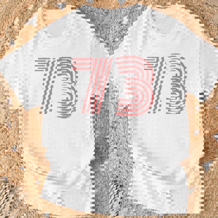 クールレトロライティングジャージ、背番号73 1973 Tシャツ 高齢者への贈り物