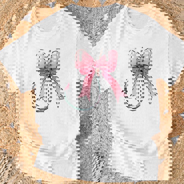 コケット ボウ 釣り フィッシャーフック ピンクリボン ママ 母の日 Tシャツ 高齢者への贈り物